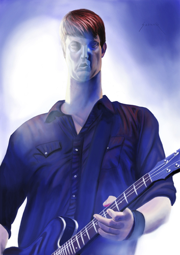 Cartoon: Josh Homme 2 (medium) by szomorab tagged queens,of,the,stone,age,josh,homme