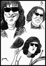 Cartoon: Tommy Ramone (small) by szomorab tagged tommy ramone ramones punk poster caricature