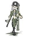 Cartoon: Soldier Cartoon (small) by Hellder Gonzales tagged digital,painting,photoshop,color,drawing,soldier