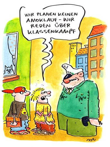 Cartoon: Amok (medium) by ari tagged politik,gewalt,schüler,polizei,klassenkampf,amoklauf