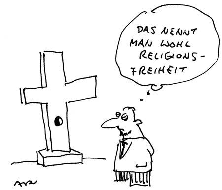 Cartoon: religion (medium) by ari tagged religion,kreuz,mann