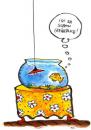 Cartoon: Gefährlich (small) by ari tagged es,werde,licht,fisch,strom,elektrizität,wasser,energie,risiko