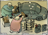 Cartoon: home made bio fuel (small) by Rainer Ehrt tagged biosprit benzin gasoline äthanol mais zuckerrohr energie treibstoff verbrennungsmotor industriegesellschaft
