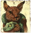 Cartoon: rabbit and snake (small) by Rainer Ehrt tagged rabbit snake kaninchen schlange paradies utopie