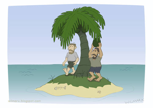 Cartoon: Coconut head (medium) by Wilmarx tagged desert,island
