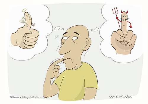 Cartoon: Like or ... (medium) by Wilmarx tagged behavior,symbology