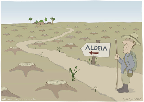 Cartoon: location (medium) by Wilmarx tagged deforestation