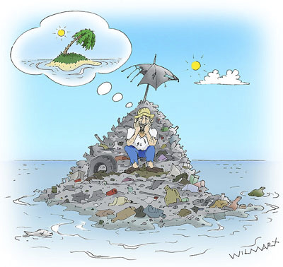 Cartoon: Planeta descartavel (medium) by Wilmarx tagged nature,island,desert
