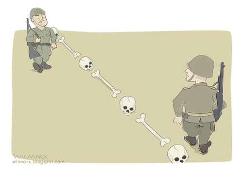 Cartoon: Skull Boundary (medium) by Wilmarx tagged international,boundary