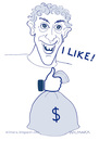 Cartoon: Mark Zuckerberg (small) by Wilmarx tagged facebook internet
