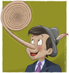 Cartoon: Spiral of lies (small) by Wilmarx tagged behavior,pinocchio