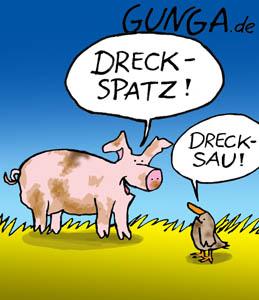 Cartoon: Drecksau (medium) by Gunga tagged drecksau