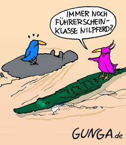 Cartoon: Nilpferd (medium) by Gunga tagged nilpferd
