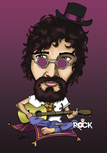 Cartoon: Raul Seixas (medium) by mitosdorock tagged raul,seixas,rock