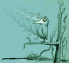 Cartoon: motions (small) by peewee gonzoid tagged blue,bird