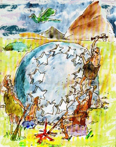 Cartoon: europe stone age (medium) by Miro tagged europe,stone,age