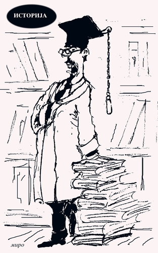 Cartoon: historian (medium) by Miro tagged historian