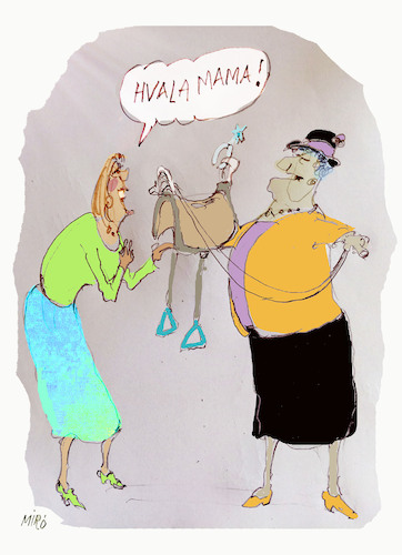 Cartoon: maman (medium) by Miro tagged maman