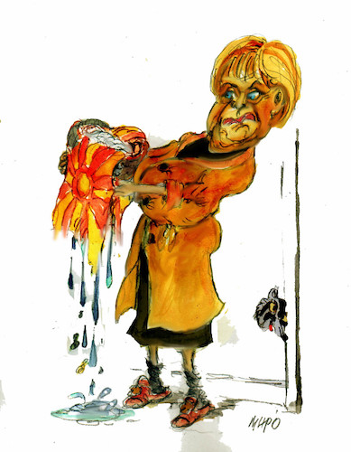 Cartoon: Merkel (medium) by Miro tagged merkel