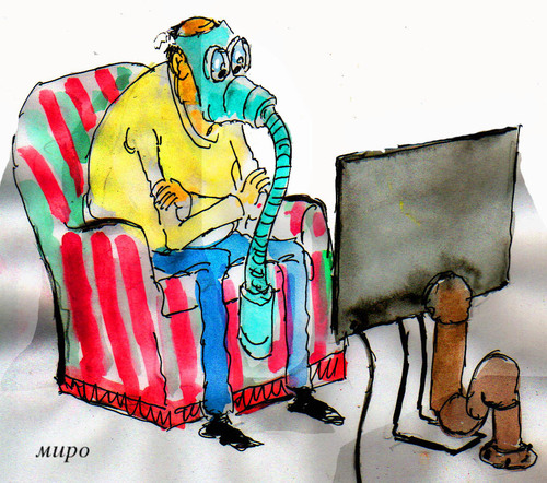 Cartoon: tv (medium) by Miro tagged no,text