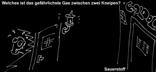 Cartoon: Gas-Gefahr (medium) by Newbridge tagged kneipen,suff,sauerstoff,wirtschaft,alkohol,tour,zechtour