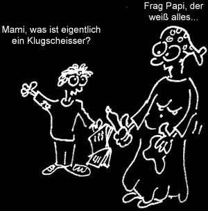 Cartoon: Papi (medium) by Newbridge tagged klugscheisser,papi,mensch,kind,frage,wissen