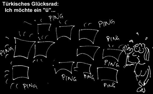 Cartoon: Türkisches Glücksrad (medium) by Newbridge tagged glücksrad,türkisch,türkei,umlaut,kaufen