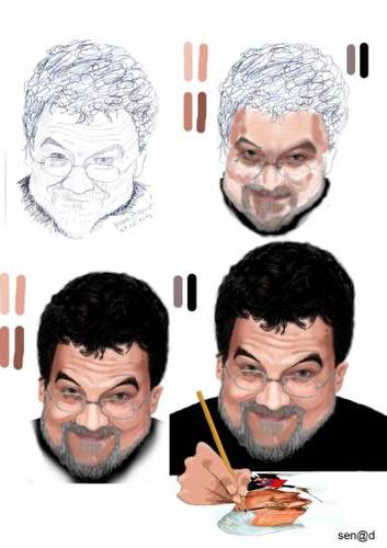 Cartoon: Petar Pismestrovic (medium) by Senad tagged petar,pismestrovic,senad,nadarevic,bosnia,bosna,karikatura