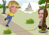 Cartoon: Trump and Hillary (small) by Senad tagged trump hillary senad nadarevic bosnia