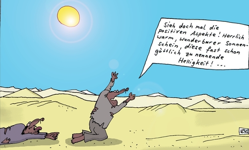 Cartoon: Aspekte (medium) by Leichnam tagged aspekte,wüste,einöde,durst,brennende,sonne,heiß,helligkeit,göttlich,positiv