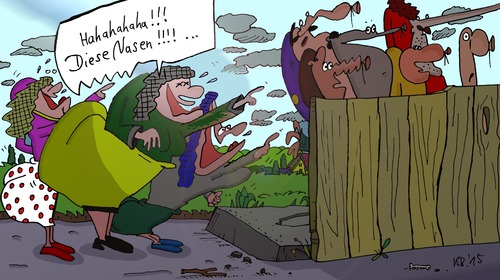Cartoon: belustigt (medium) by Leichnam tagged verformt,ausgelacht,herren,und,damen,hahahahaha,popo,nasen,belustig