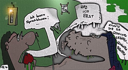 Cartoon: Blasen (medium) by Leichnam tagged blasen,sprechen,geschichten,bericht