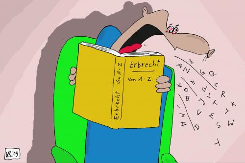 Cartoon: Fachbuch (medium) by Leichnam tagged fachbuch,erbrecht,buch,kotzen,erbrechen,buchstaben
