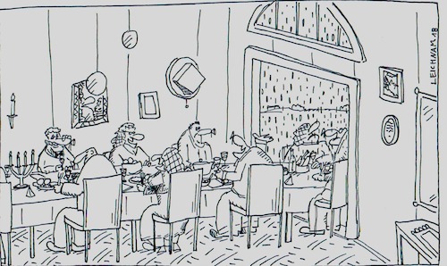 Cartoon: Festtafel (medium) by Leichnam tagged festtafel,speise,trank,essen,trinken,regenwetter,draußen,drinnen,leichnam,leichnamcartoon,fest,festlichkeit,gäste,feier
