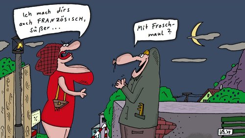 Cartoon: Frankreich (medium) by Leichnam tagged frankreich,französisch,frosch,maul,süßer,hure,prostituierte,kunde,nacht