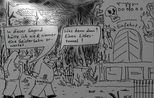 Cartoon: Gegend (medium) by Leichnam tagged gegend,düsternis,geisterbahn,liebestunnel,fahrgeschäft,tristesse,karg,ödnis