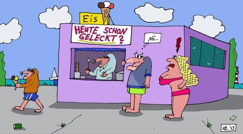 Cartoon: Hitze (medium) by Leichnam tagged sexy,frau,lecken,schwimmen,eis,urlaub,baden,sonne,sommer,hitze