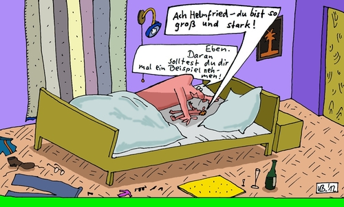 Cartoon: Im Bett (medium) by Leichnam tagged im,bett,verkehr,liebe,groß,klein,helmfried,beispiel