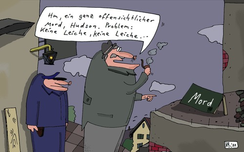 Cartoon: Kriminalgeschichte (medium) by Leichnam tagged kriminalgeschichte,krimi,mord,verbrechen,hudson,polizei,leichnam