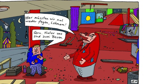 Cartoon: Lehmann (medium) by Leichnam tagged lehmann,fegen,kehren,besen,boss,chef,untergebener