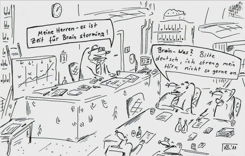 Cartoon: Manager (medium) by Leichnam tagged bosse,leichnam,chefetage,pläne,anstrengend,gehirn,storming,brain,manager