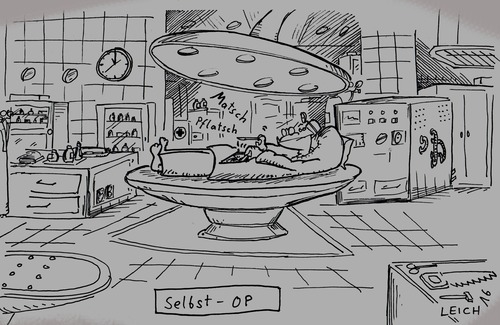 Cartoon: medizinischer Bereich (medium) by Leichnam tagged medizinischer,bereich,operation,selbst,op,arzt