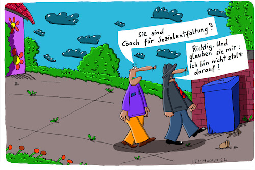 Cartoon: Nachgefragt (medium) by Leichnam tagged nachgefragt,coach,leichnam,leichnamcartoon,richtig