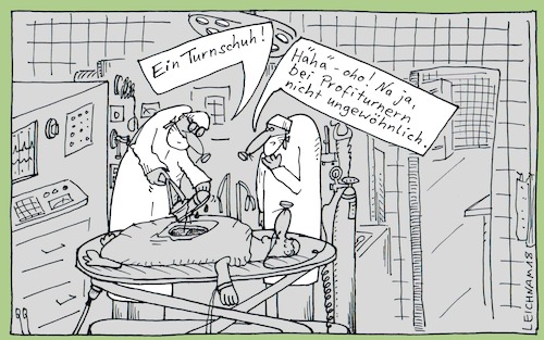 Cartoon: OP (medium) by Leichnam tagged op,arzt,operation,klinik,turnschuh,leichnam,leichnamcartoon