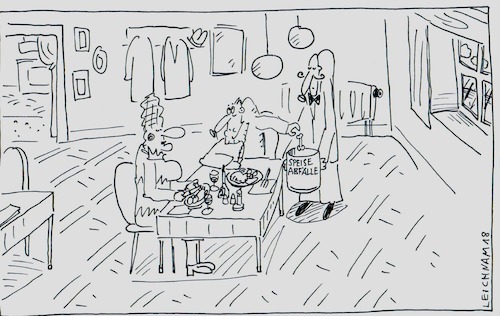 Cartoon: Restaurant (medium) by Leichnam tagged restaurant,essen,trinken,gäste,abfälle,leichnam,leichnamcartoon