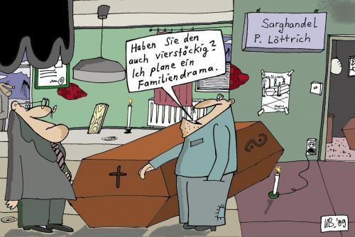Cartoon: Sarg (medium) by Leichnam tagged sarg,familiendrama,sarghandlung