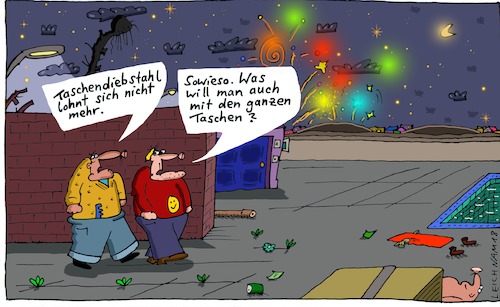 Cartoon: Sowieso. (medium) by Leichnam tagged sowieso,diebstahl,taschendieb,unnötig,verbrechen,leichnam,leichnamcartoon