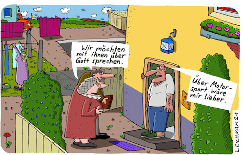 Cartoon: Tür (medium) by Leichnam tagged tür,sprechen,motorsport,sportfan,besuch,zeugen,leichnam,leichnamcartoon