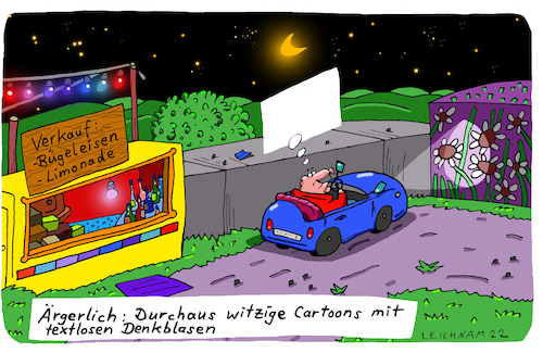 Cartoon: Verkauf (medium) by Leichnam tagged verkauf,ärgerlich,limonade,bügeleisen,witzig,cartoons,denkblasen,leichnam,leichnamcartoon