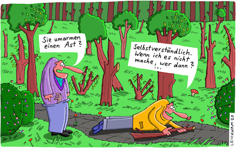 Cartoon: Weg im Wald (medium) by Leichnam tagged weg,wald,ast,umarmung,leichnam,leichnamcartoon